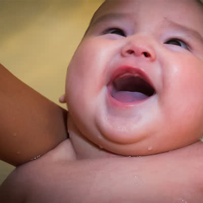 Bathing Baby